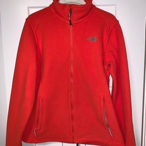 Women’s NorthFace Orange Fleece Jacket L